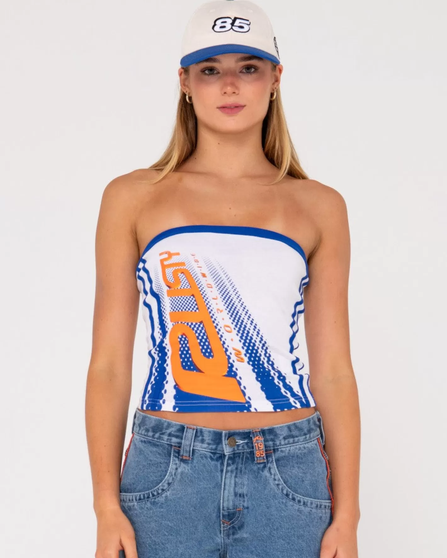 Mujer Rusty Top De Tubo Con Grafico Rally Drag