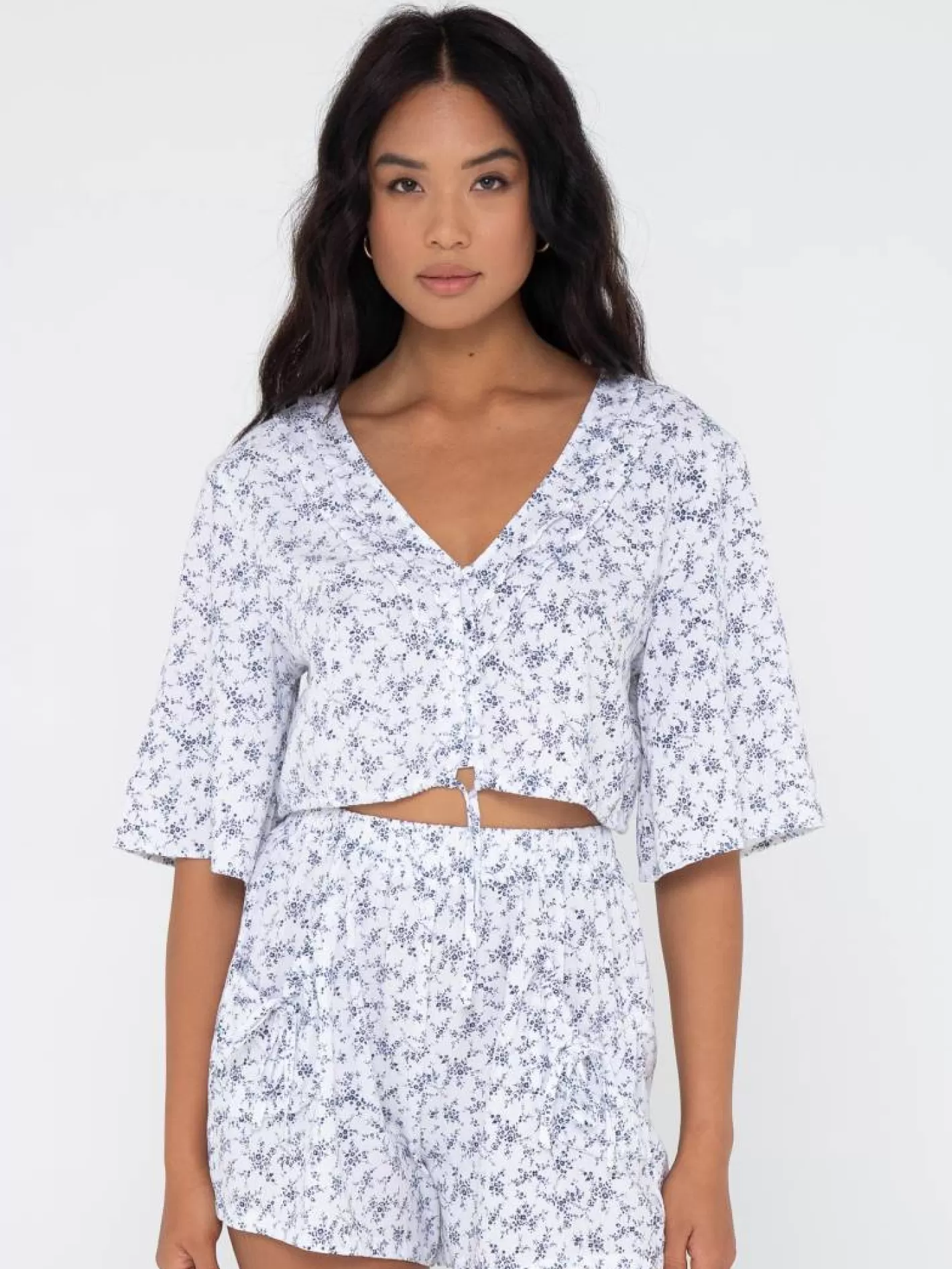 Mujer Rusty Top Manga Corta Elise