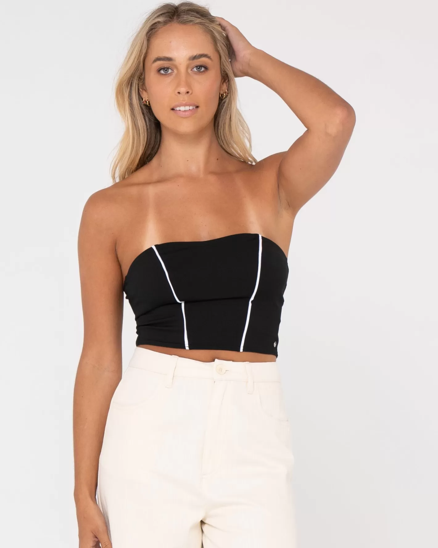 Mujer Rusty Top Sin Tirantes En Contraste Mika