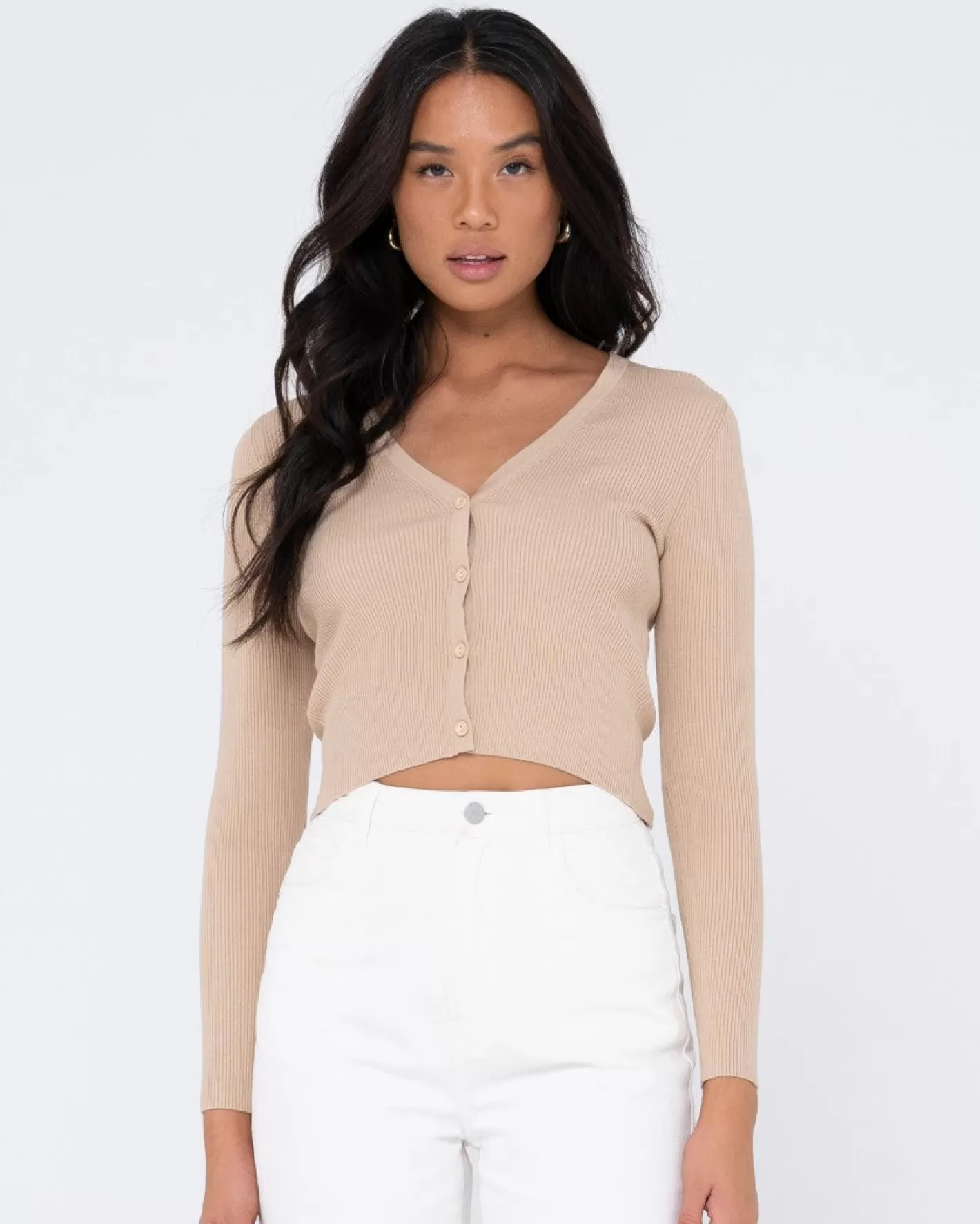 Mujer Rusty Top Tipo Cardigan De Manga Larga Avalon