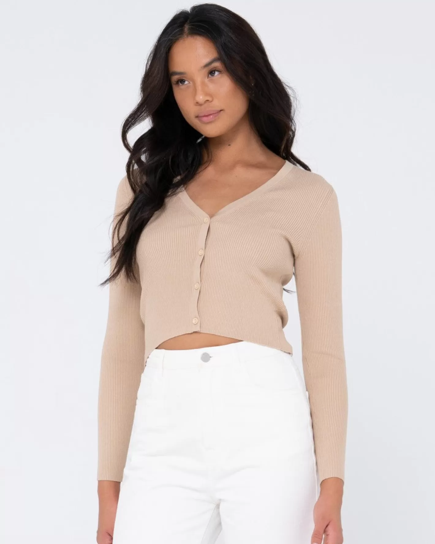 Mujer Rusty Top Tipo Cardigan De Manga Larga Avalon