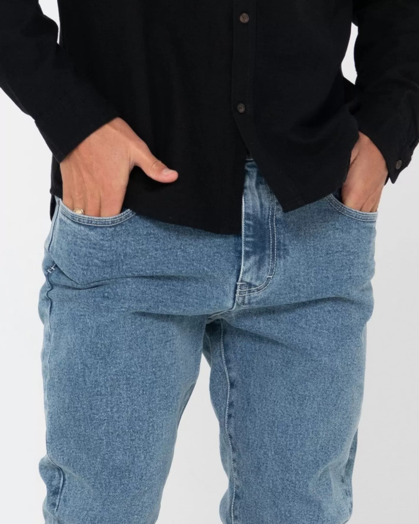 Hombre Rusty Vaqueros Indi De Corte Slim Con Cinco Bolsillos