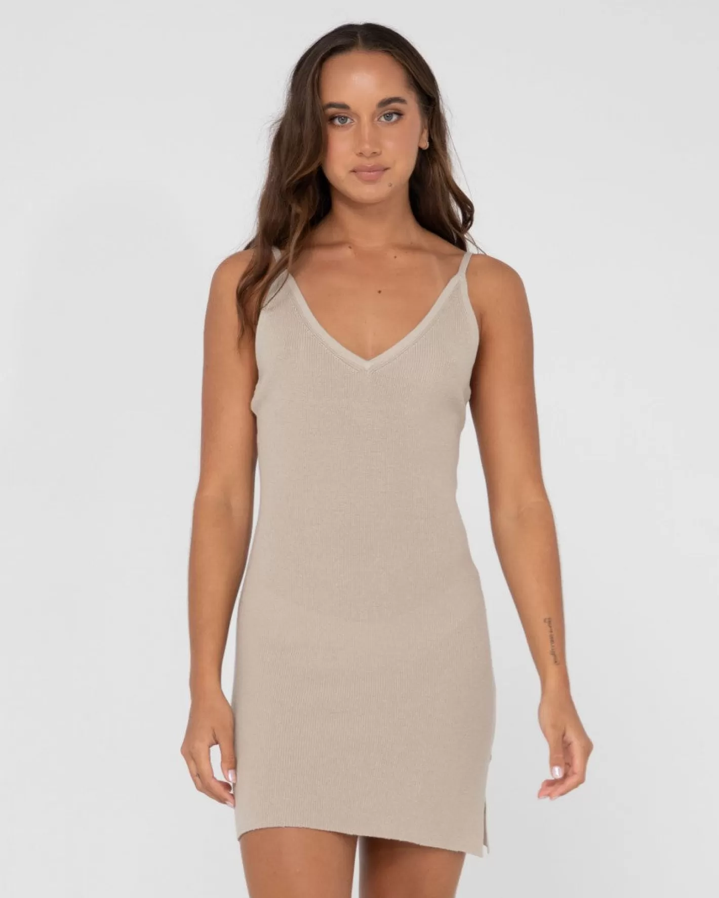 Mujer Rusty Vestido Mini De Punto Ofelia